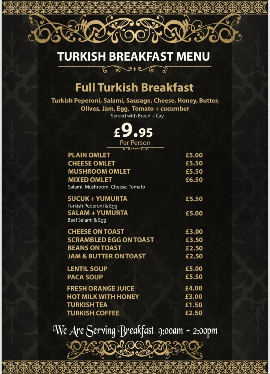 Takeaway Restaurant Menu Page - Pasha Turkish Grill - Birmingham