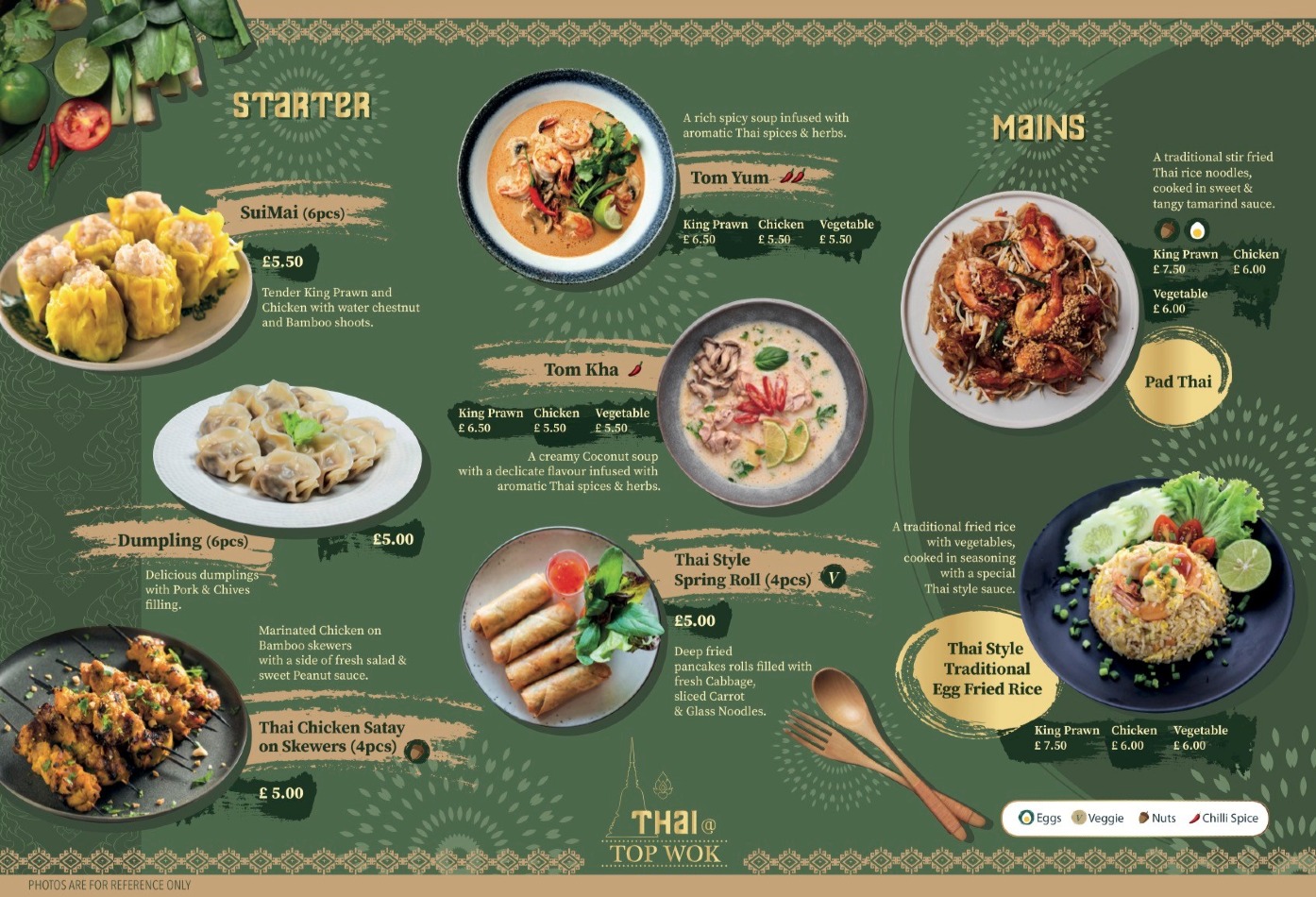 Takeaway Restaurant Menu Page - Top Wok Chinese takeaway - Market Harborough