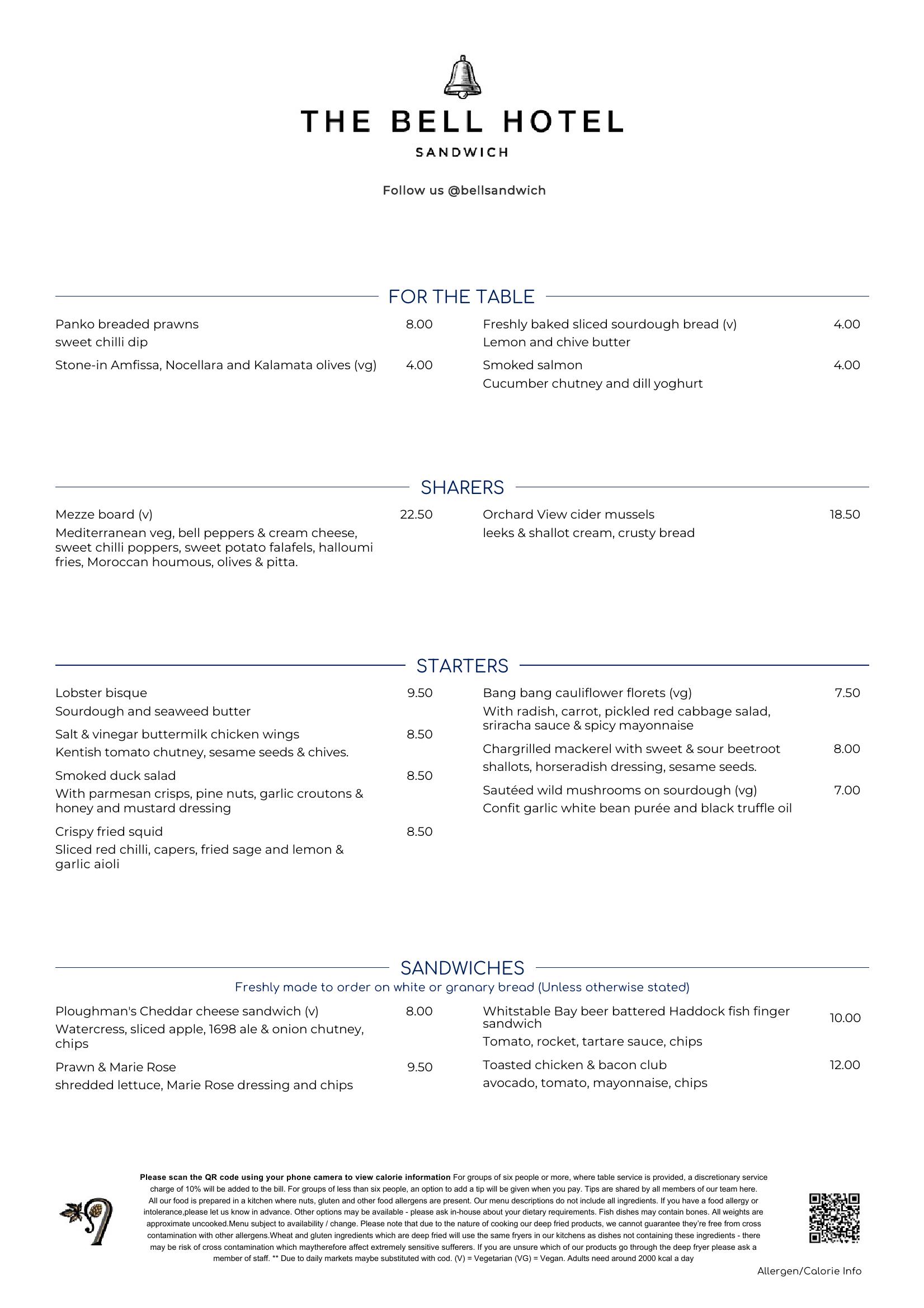 Bellhouse - main menu