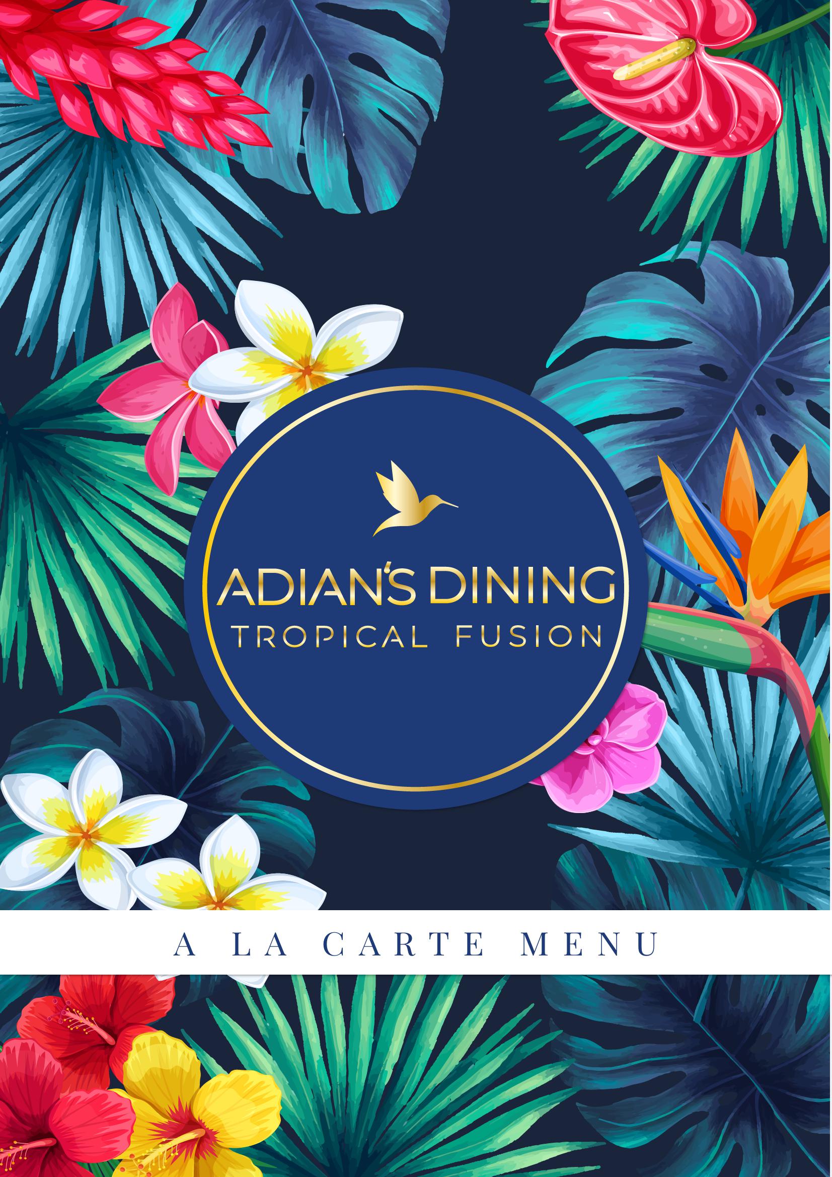 Adian’s Dining - main menu