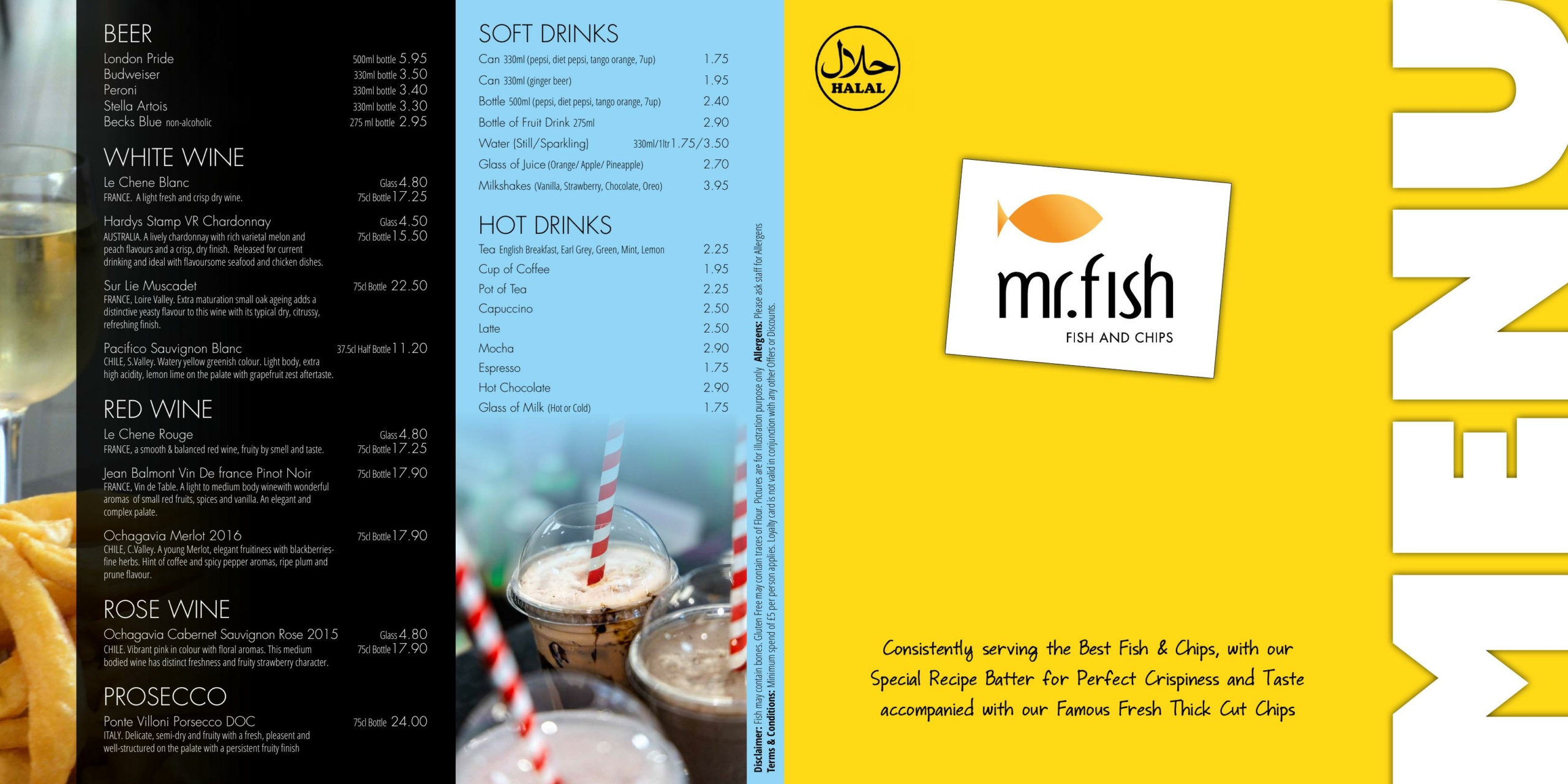 Mr. Fish – fish and chips - main menu