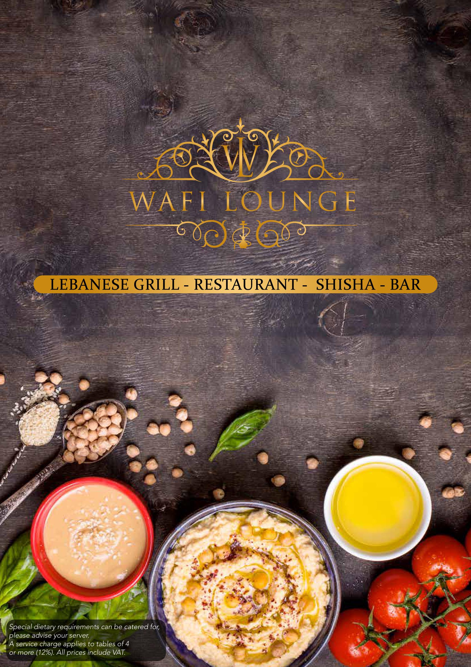 Wafi Lounge & Restaurant - main menu